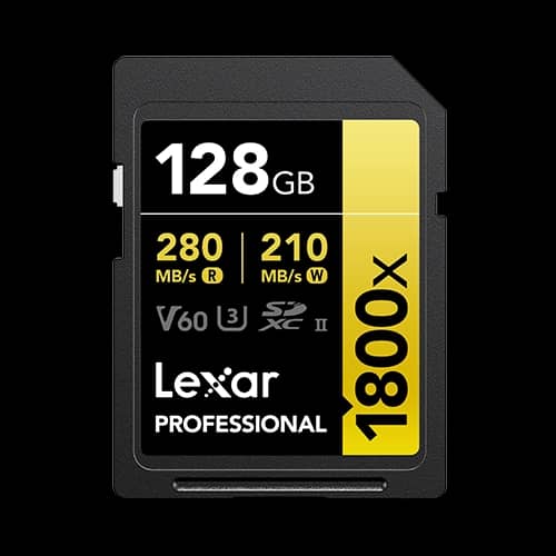 Tarjeta SDXC Lexar 1800X 128GB UHS-II C10