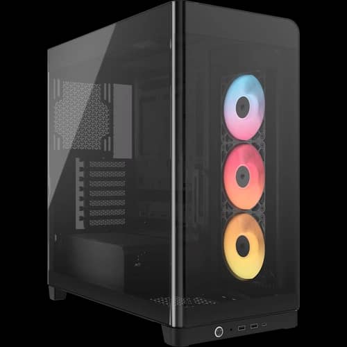 Gabinete CORSAIR FRAME 4500X RS-R ARGB Mid Tower de cristal panorámico Negro