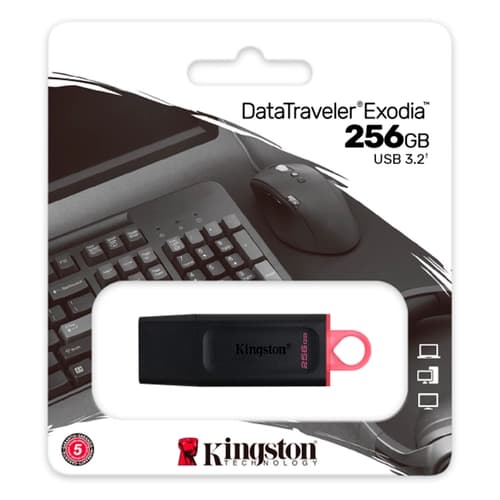 Pen Drive KINGSTON Exodia 256GB USB 3.2 Gen 1 Tipo A Negro