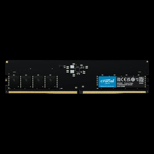 Memoria Ram UDIMM CRUCIAL CT 8GB DDR5 4800MHz CL20 1.10V Single Negro