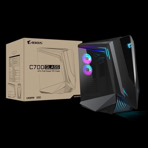 Gabinete GIGABYTE AORUS C700 GLASS Negro Full Tower ARGB S/Fuente