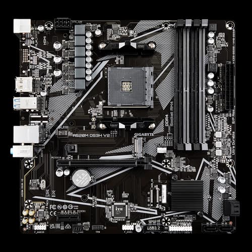 Motherboard (AM4) GIGABYTE A520M DS3H V2