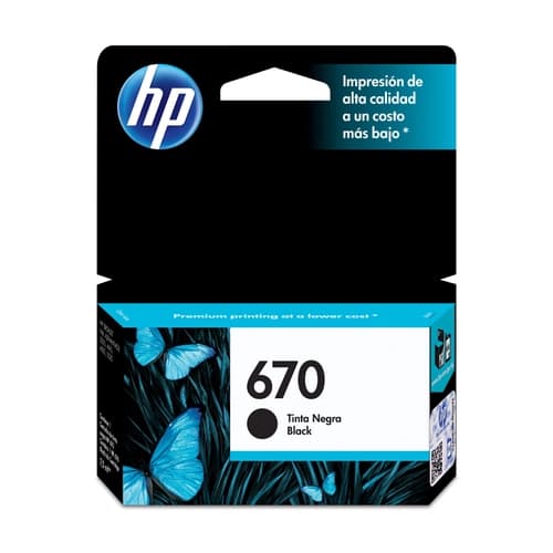 Cartucho de Tinta HP 670 Negro