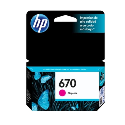 Cartucho de Tinta HP 670 Magenta