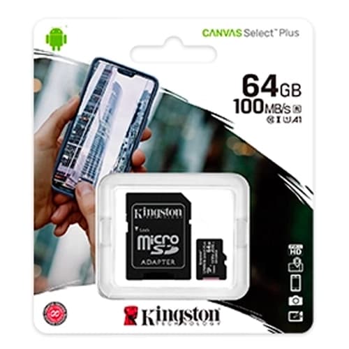 Tarjeta de Memoria KINGSTON Select Plus MicroSDXC 64GB UHS-I U1 V10 A1