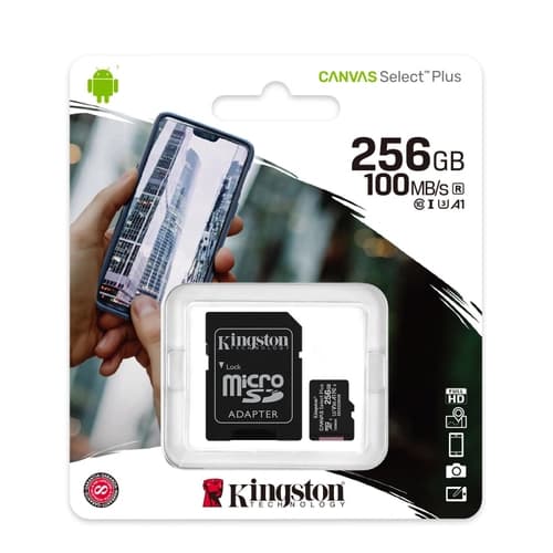 Tarjeta de Memoria KINGSTON Select Plus MicroSDXC 256GB UHS-I U3 V30 A1