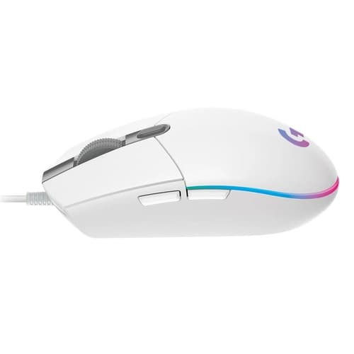 Mouse c/Cable LOGITECH G203 Blanco