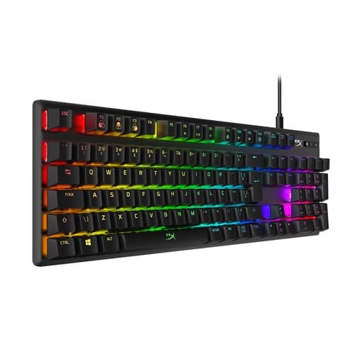 Teclado c/Cable HYPERX Alloy Origins Red LA Negro