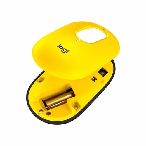 Mouse Inalámbrico LOGITECH POP Negro y Amarillo