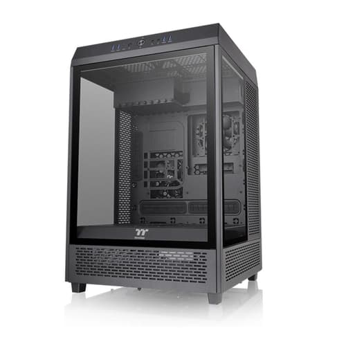 Gabinete The Tower 500 Negro  C/ Vidrio Templado