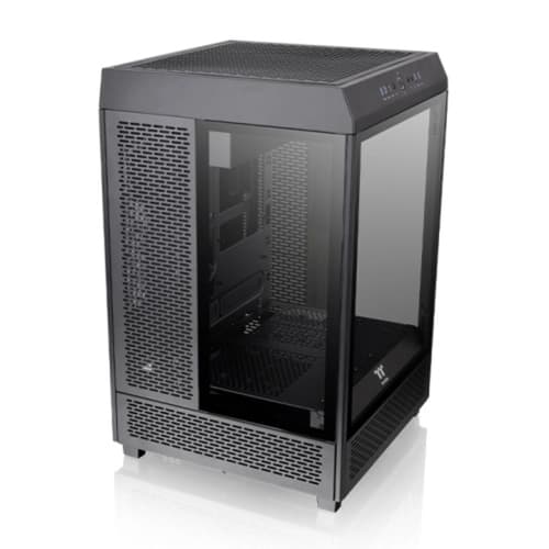 Gabinete The Tower 500 Negro  C/ Vidrio Templado