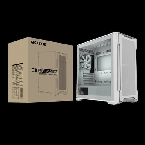 Gabinete GIGABYTE C102 GLASS ICE BLANCO