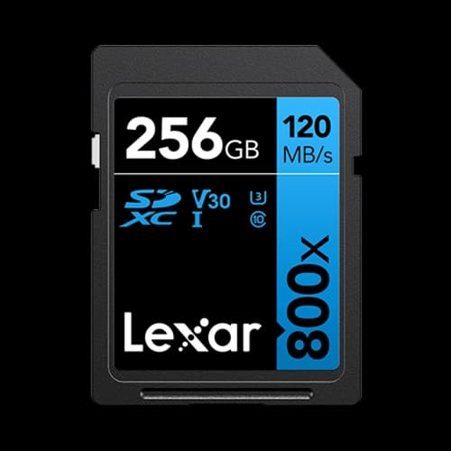 Tarjeta PRO SDHC Lexar 800x 256GB UHS-I BLUE CL10