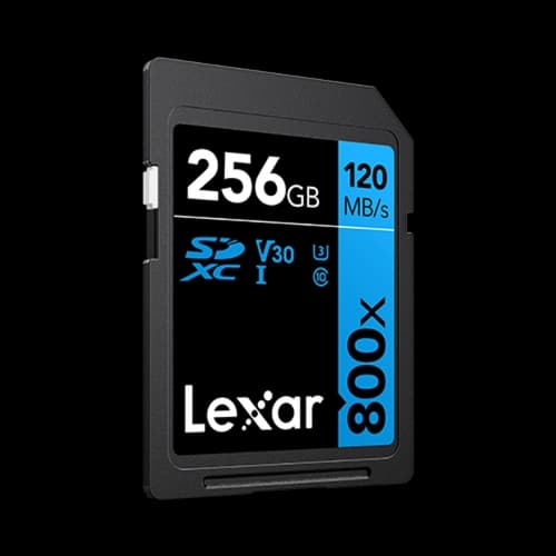 Tarjeta PRO SDHC Lexar 800x 256GB UHS-I BLUE CL10