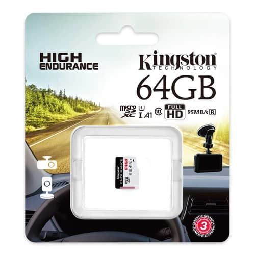 Tarjeta de Memoria KINGSTON High Endurance MicroSDXC 64GB UHS-I U1 V10 A1 95MB/s