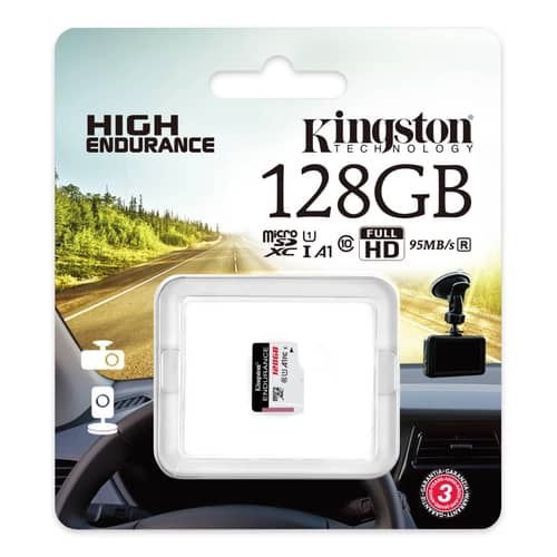 Tarjeta de Memoria KINGSTON High Endurance MicroSDXC 128GB UHS-I U1 V10 A1 95MB/s