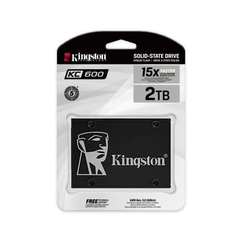 Disco Interno SSD KINGSTON KC600 2TB 2.5" SATA 3.0 550MB/s