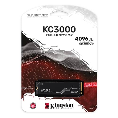 Disco Interno SSD KINGSTON KC3000 4TB M.2 NVMe PCIe 4.0 7000MB/s