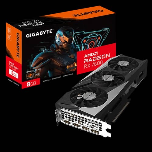 Placa de Video GIGABYTE AMD Radeon RX 7600 GAMING OC 8G
