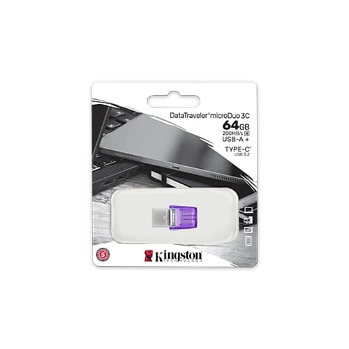 Pen Drive 3.2 DT Microduo 64GB USB-A USB-C Gen 1