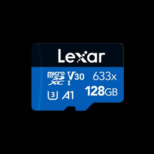 Tarjeta microSDXC Lexar 633x 128GB UHS-I C10 con adaptador