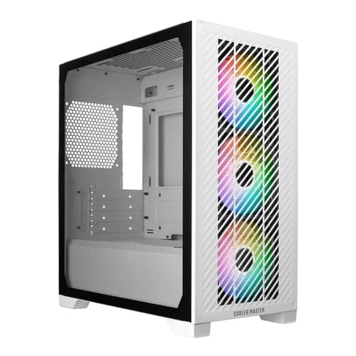 Gabinete Cooler Master Elite 301 White 3 Fans ARGB s/fuente