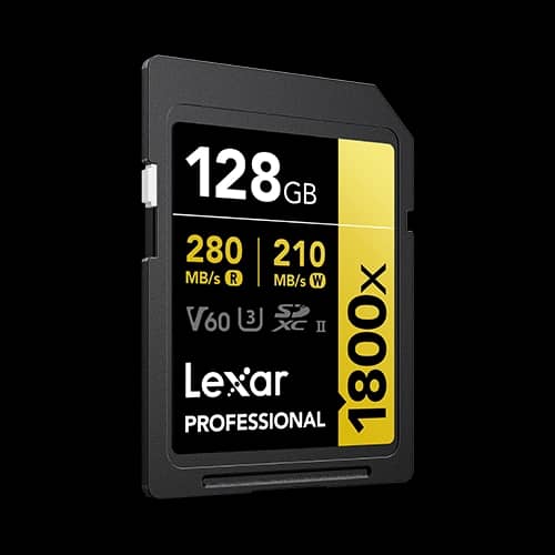 Tarjeta SDXC Lexar 1800X 128GB UHS-II C10