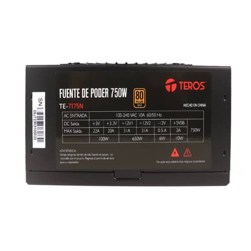 Fuente Teros TE-7175N 750w 80 Plus Gold ATX Full Modular