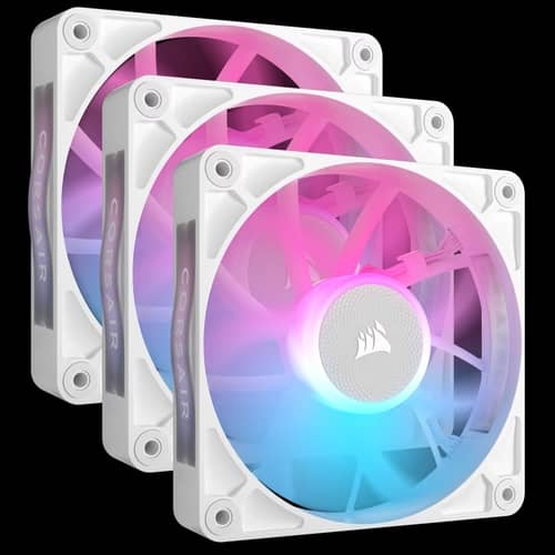 Kit de inicio de ventiladores CORSAIR iCUE LINK RX120 RGB 120 mm X3 blanco