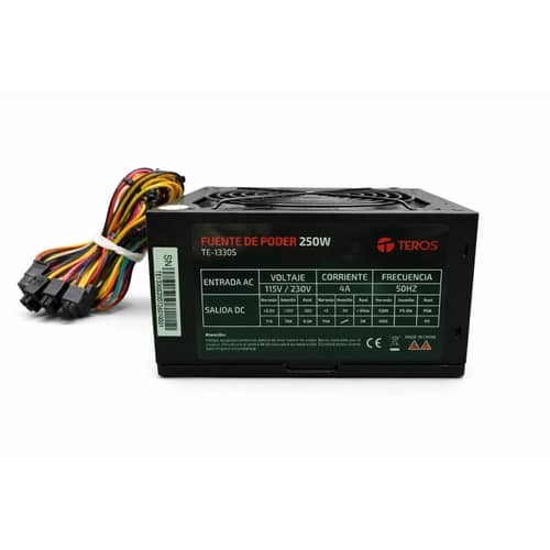 Fuente Teros TE-1330S 250W ATX 3.1 24 Pines Black