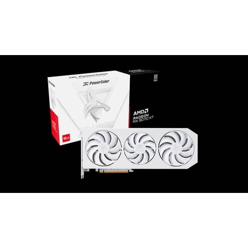 Placa Powercolor Hellhound Spectral White AMD Radeon RX 9070 XT 16GB GDDR6