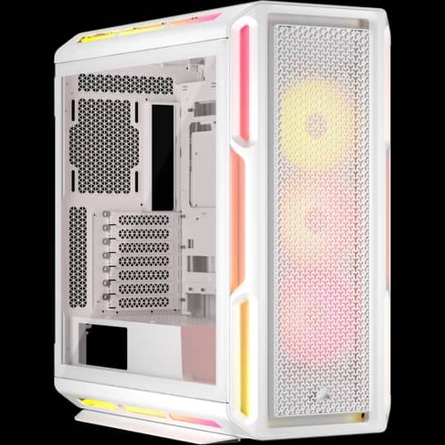 Gabinete CORSAIR iCUE LINK 5000T LX RGB Mid Tower blanco