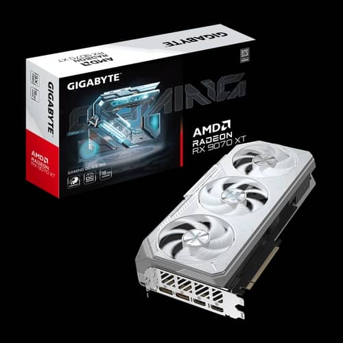 Placa de Video GIGABYTE AMD Radeon RX 9070 XT GAMING OC ICE 16G