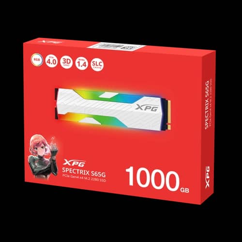 Disco Interno SSD ADATA SPECTRIX S65G RGB 1TB M.2 2280 NVMe PCIe 4.0 6000MB/s