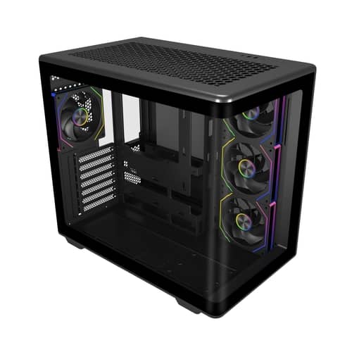 Gabinete Cooler Master Elite 600 Mid Tower 4 Fans ARGB Tempered Glass Black s/Fuente