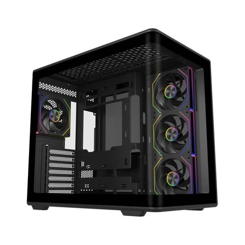 Gabinete Cooler Master Elite 600 Mid Tower 4 Fans ARGB Tempered Glass Black s/Fuente