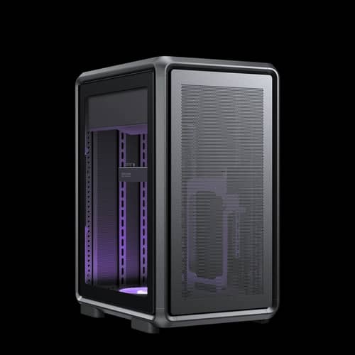 Gabinete Cooler Master MasterFrame 400 Mid Tower Tempered Glass Black s/Fuente