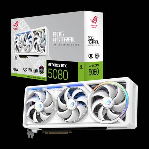 Placa de Video ASUS NVIDIA GeForce ROG ASTRAL RTX5080 O16G GDDR7 WHITE