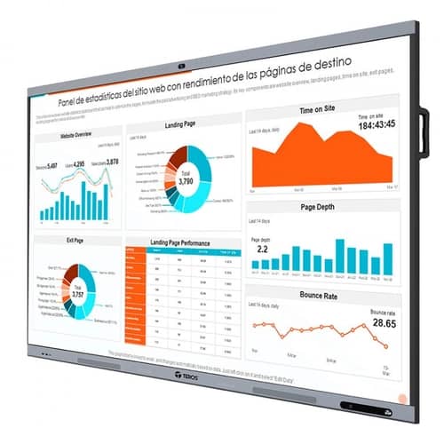 Pantalla Tactil Interactiva Teros TE-8614W 86' D-LED IPS (3840x2160) 8ms 8GB 48MP EDLA Energy Star Android 14