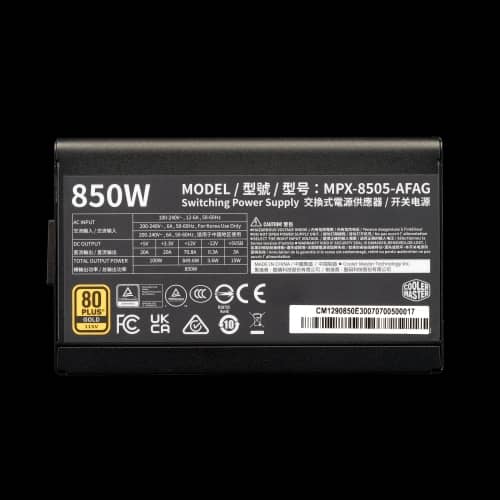 Fuente Cooler Master Elite Gold 850W Full Modular 80 Plus