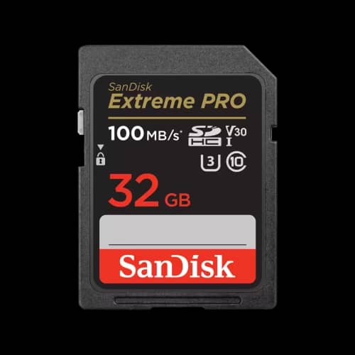 Tarjeta de Memoria Sandisk Extreme PRO SDHC 32Gb C10 U3 V30 100Mb